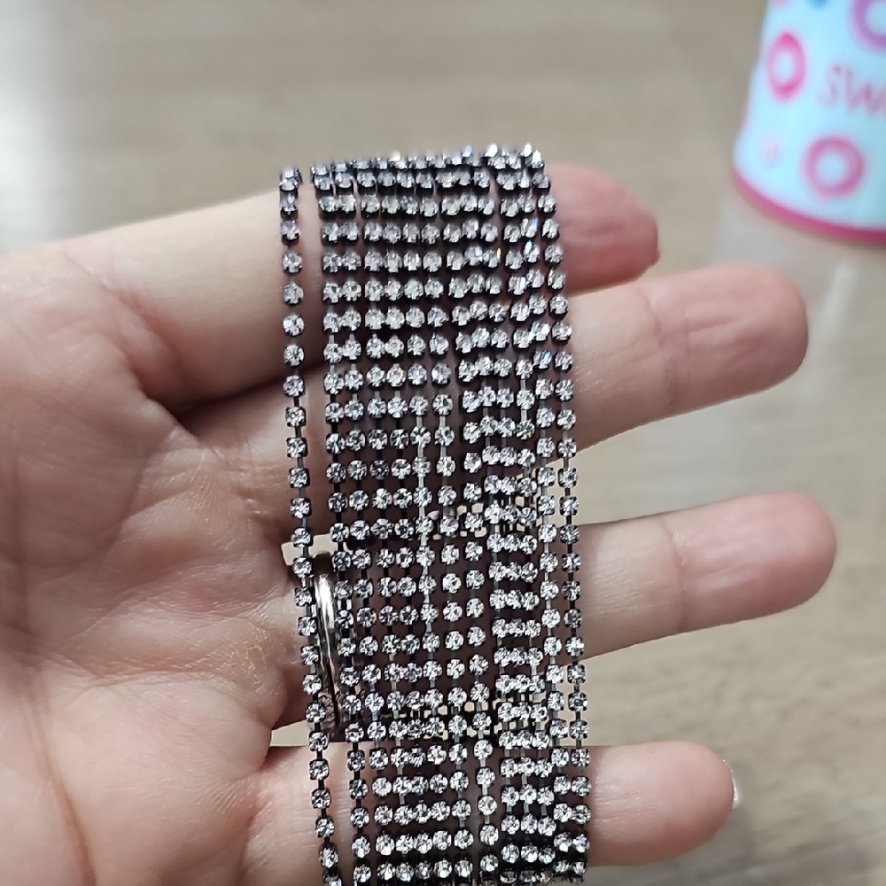 Paparazzi Dazzling Silver Rhinestone Bracelet